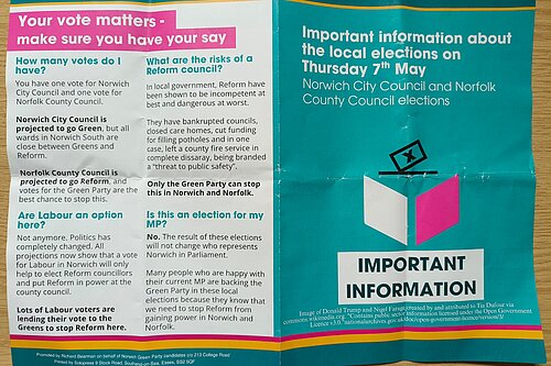 Dodgy Green leaflet