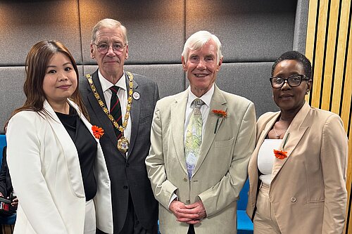 Lib Dem Focus Team with Mayor Trendall
