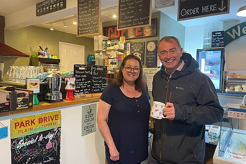 Tim at the Old Post Office Tea Room in Troutbeck