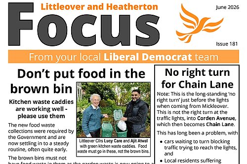 June 2026 Littleover and Heatherton Focus newsletter Front Page