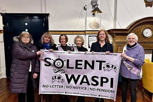 Liz Jarvis with Solent WASPI 