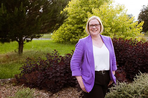 Zoe Franklin standing in park
