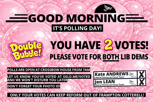 Double Bubble - You have two votes in this election!