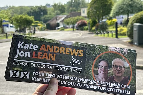 Delivery of latest by election leaflet