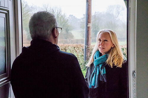 Roz with a constituent