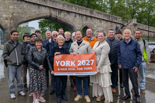 York's Councillors and campaigners launching the York 2027 campaign