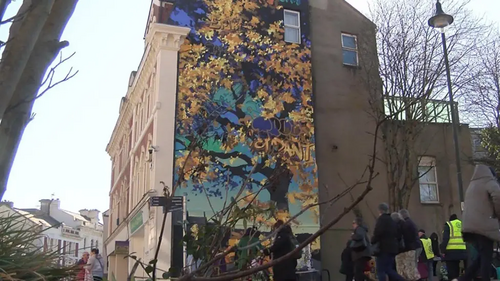 image of tree mural