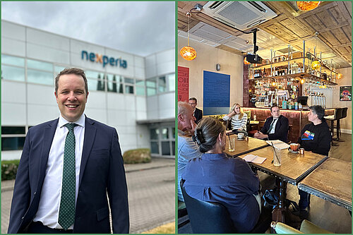 Tom Morrison MP meeting local businesses