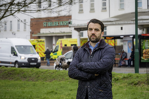 Bobby Dean MP St Helier Hospital