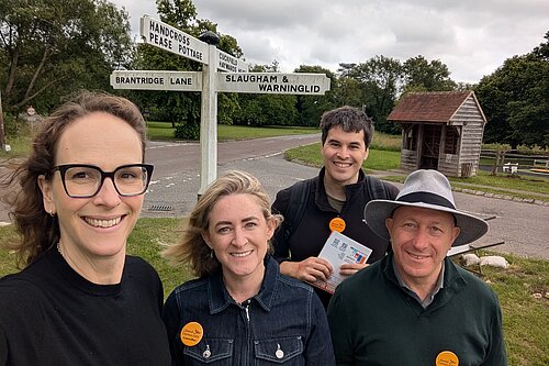 Alison and Lib Dem councillors in Staplefield