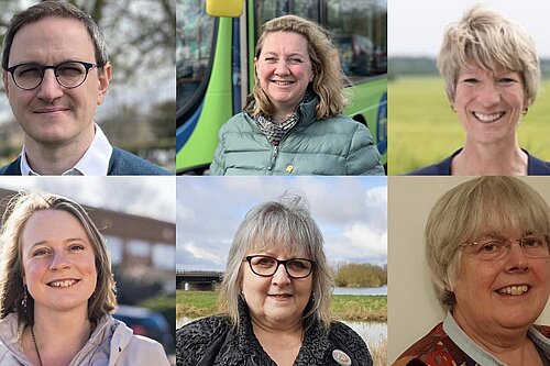 Montage with headshots of Ian Sollom, Lucy Nethsinga, Pippa Heylings, Cheney Payne, Lorna Dupre, Charlotte Cane