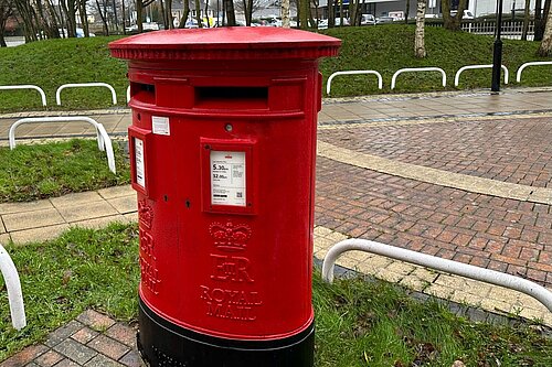 A Royal Mail Post Box