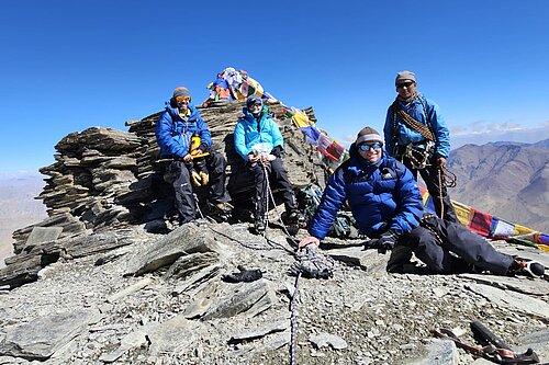 Cllr Gary Malcolm  on his climbing expedition to the remote Kang Yatse 2, in the Indian Himalayas